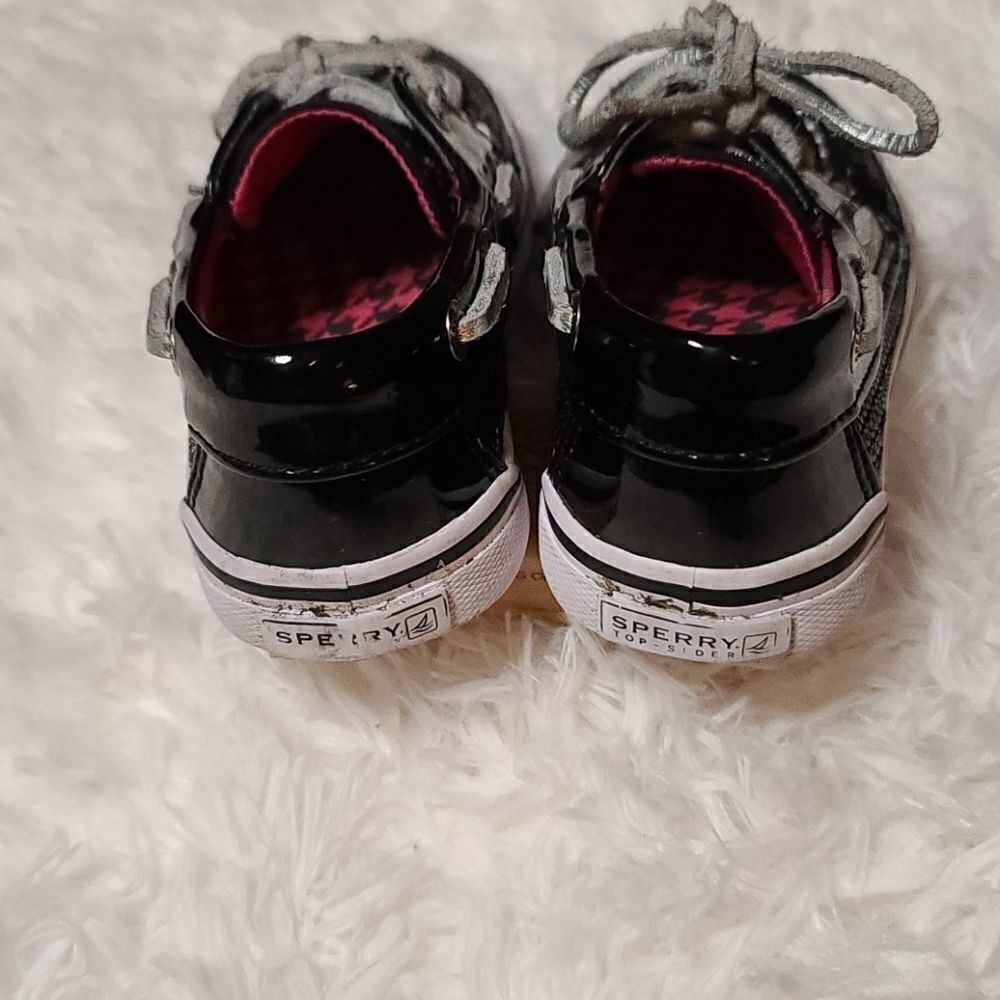 Sperry Girls Bahama Sequin Boat Shoes 10 - Picture 3 of 5